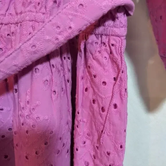 ELOQUII Elements Women’s Belted Eyelet Dress Puff Sleeve Mini Dress Plus Size 18 - Picture 5 of 10